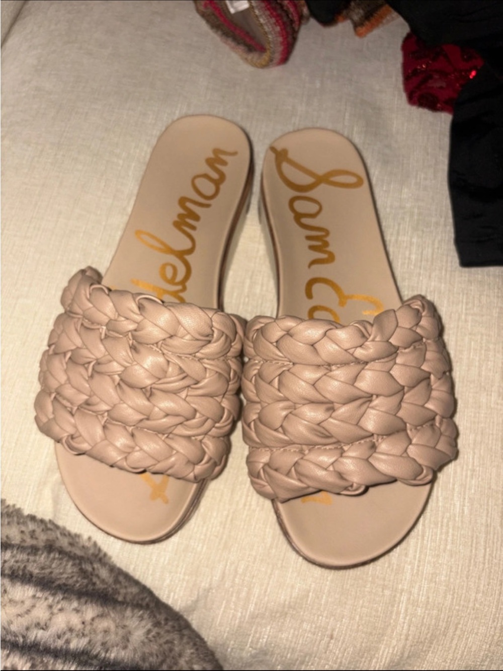 Sam Edelman Braided Slide Sandals in Nude